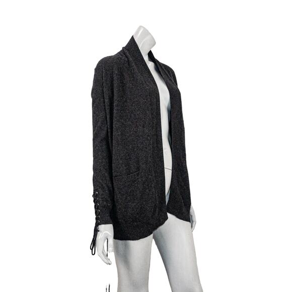 The Kooples Women's Wool Cashmere open front Cardigan lace up cuff sz 1 - Picture 5 of 10